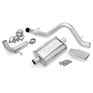 Jeep Wrangler Unlimited Performance Exhaust - Banks Power - Monster, Single Exh w/ Chrome Tip - Chrome - `12-`18